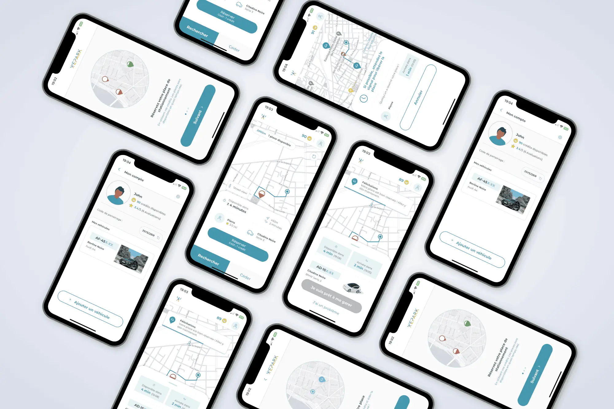 WePark mobile WePark web